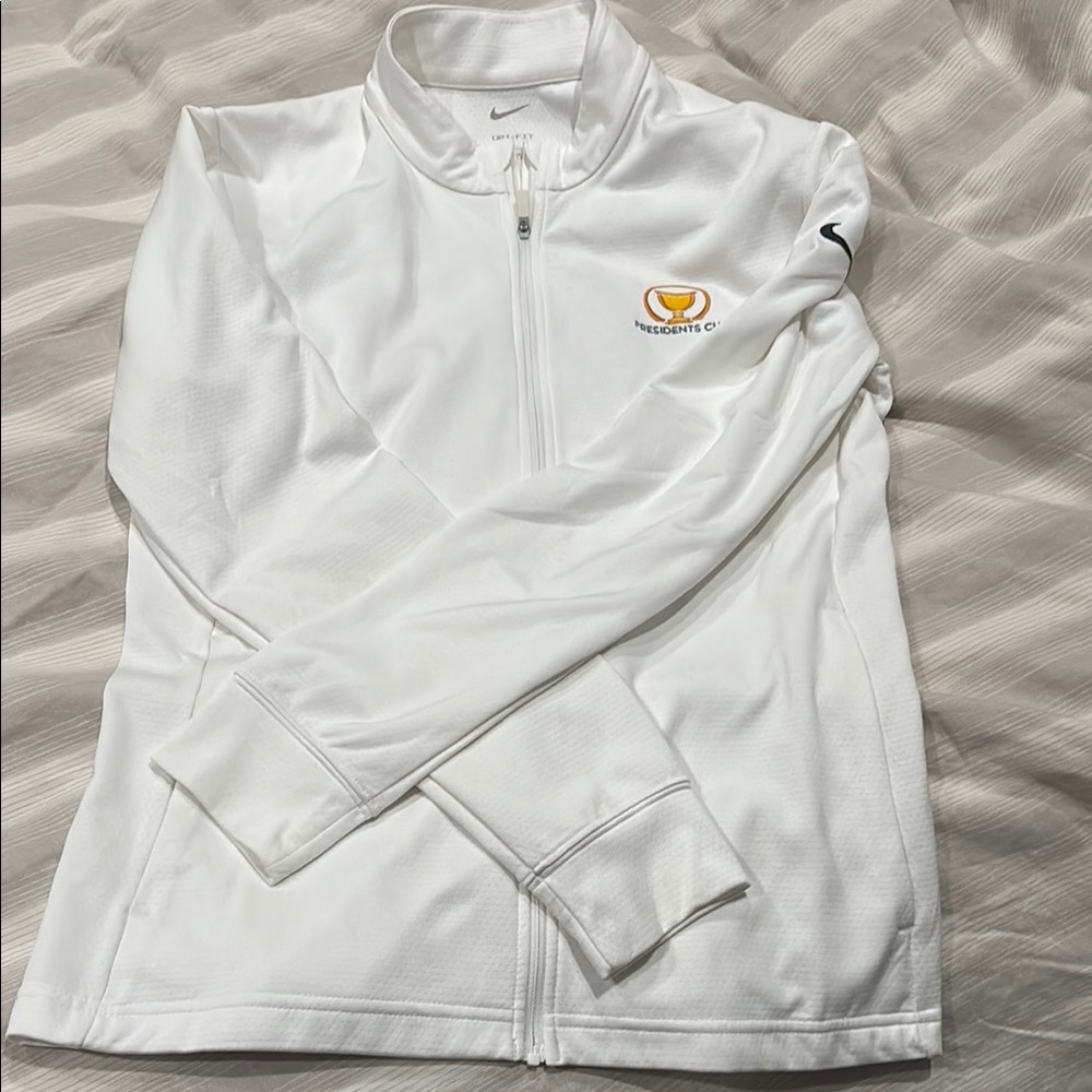 Presidents cup Nike White Zip-Up Jacket with Logo (S)